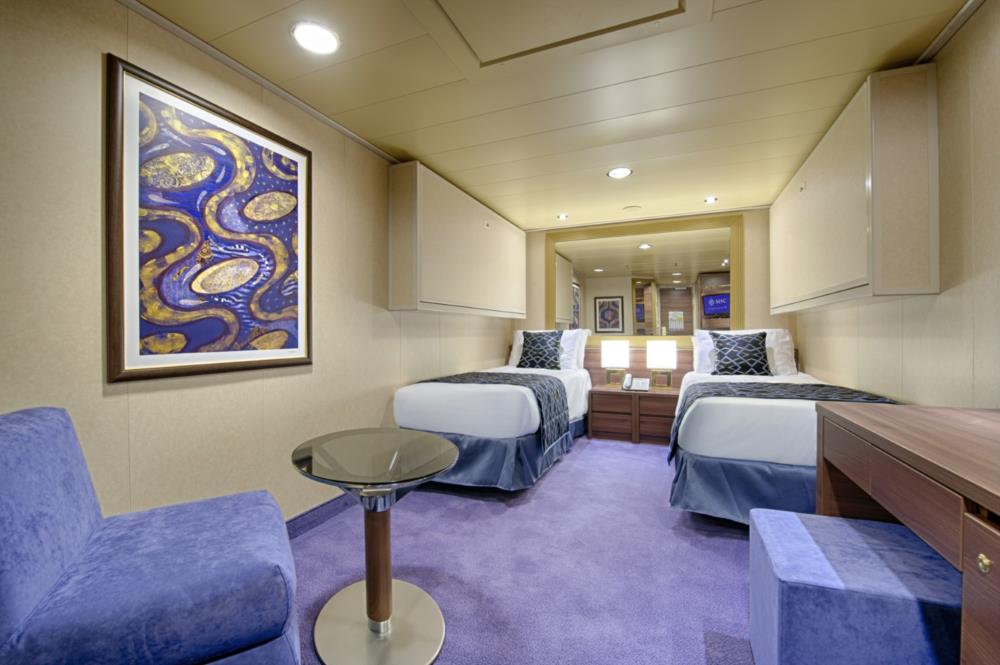MSC Divina: Каюта без окна Junior Fantastica (IM1) палубы 8, 9, 10, 11