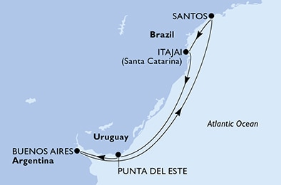 Южноамериканское трио / MSC Armonia / 7 ночей (2024-2025)