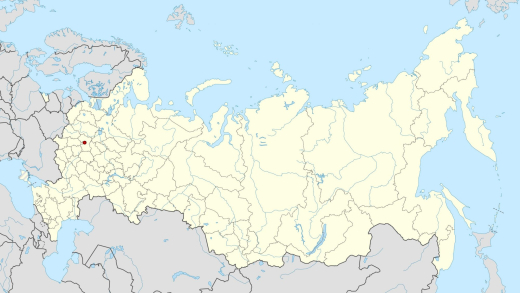 Москва на карте России