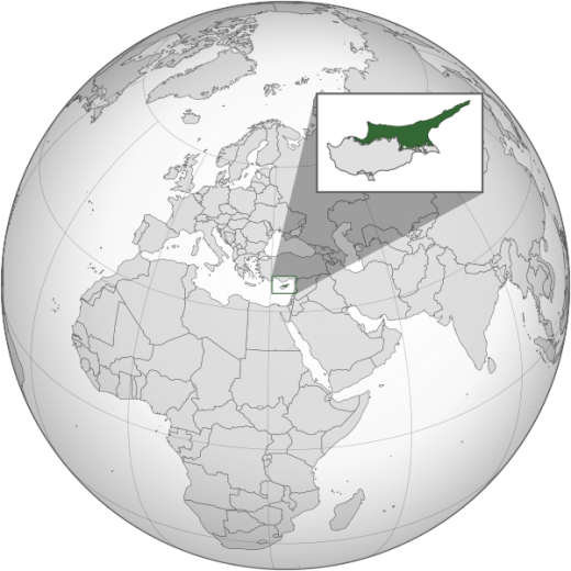 Авторство: Norhern Cyprus (orthographic projection).png: *Syria (orthographic projection).svg: L'AméricainEU-Cyprus.svg: NuclearVacuumSeksen iki yüz kırk beşEU-Cyprus.svg: NuclearVacuumderivative work: Lfdder. Этот файл является производной работой от:Nor