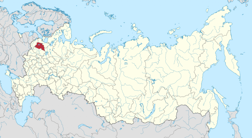 Новгородская область на карте России