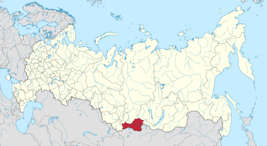 Тува на карте России