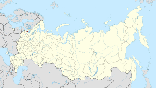 Санкт-Петербург на карте России